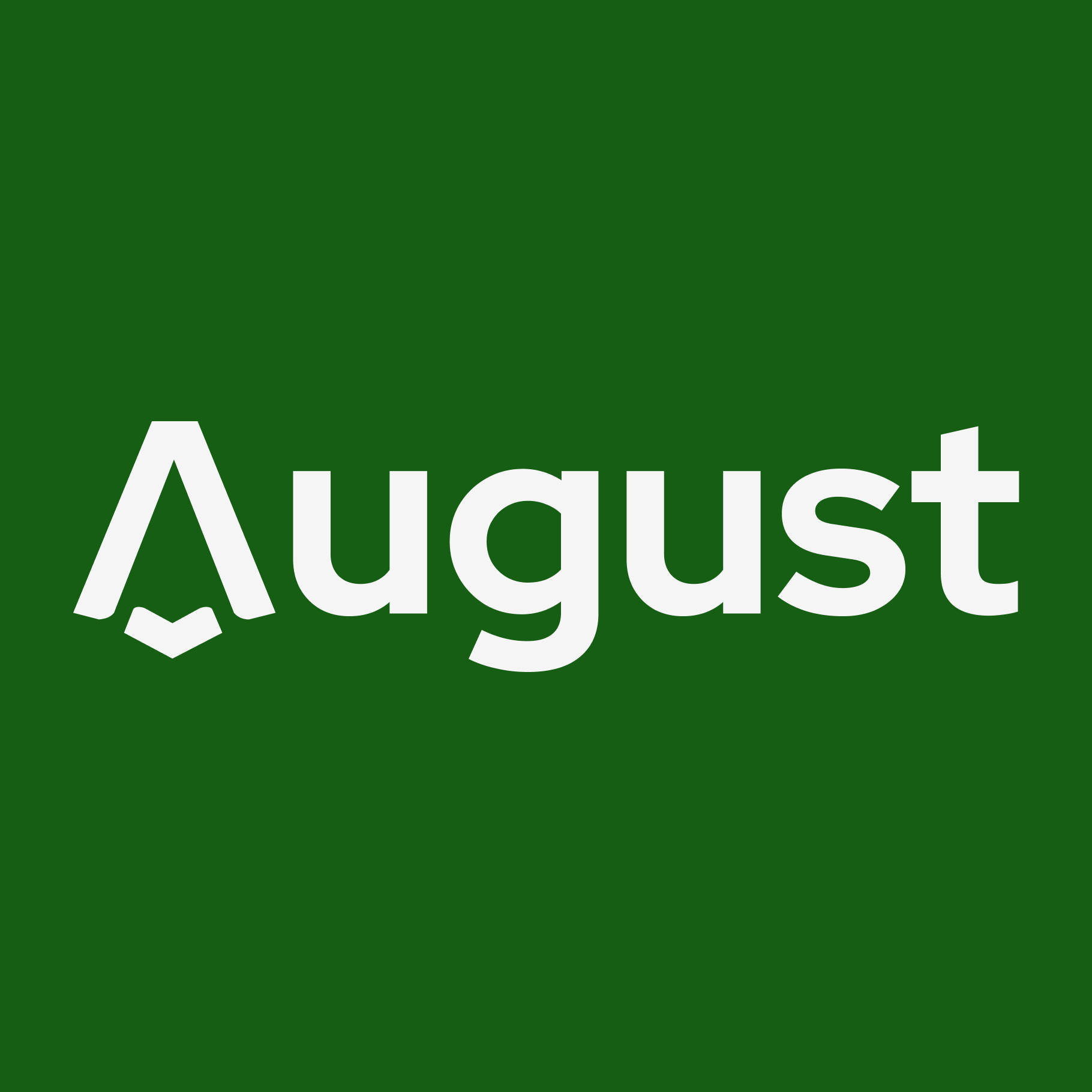 August logo on green background